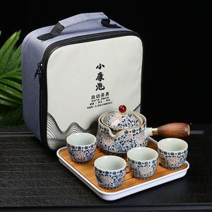 Xícaras de chá 19 estilos conjunto de kung fu chinês viagem cerâmica portátil fabricante de bule infusor xícara de chá para 230808