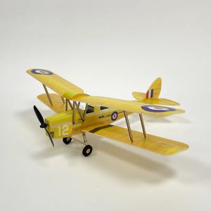 ElectricRC Aircraft RC plane Tigermoth DH82A Micro Scale 4CH 360mm airplane kit Gift for boy 230807