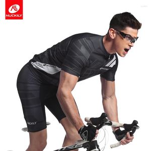 Racing Sets 2023 NUCKILY Road Bike Cycling Suit Summer Breathable High Quality Men Short Sleeve Outdoor Jersey