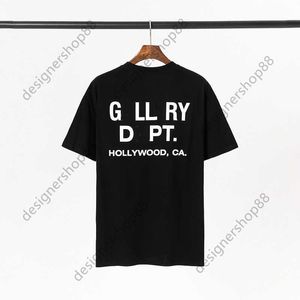 メンズTシャツGD Tシャツ新しいクラシックレターバナープリントラウンドネックコットンショートスリーブピュアコットンTシャツ