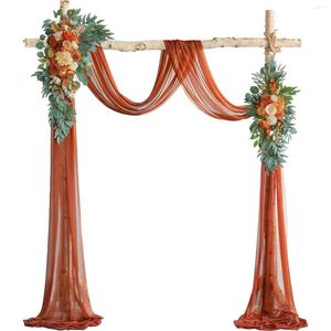 Dekoracyjne kwiaty Yan sztuczny wiejski łuk Wedding Arch for Drapes DIY biały niebieski ceremonia i dekoracja tła