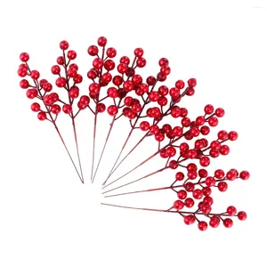 Decorative Flowers Christmas Simulation Berries Bouquet Twig Cutting Tree Ornament Simulated Berry