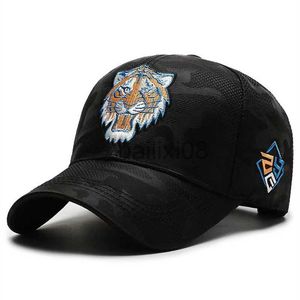 Bollmössor gotisk traditionell tatuering tiger huvud baseball mössa män kvinnor andningsbar hatt prestanda snapbk caps lastbilshattar j230807