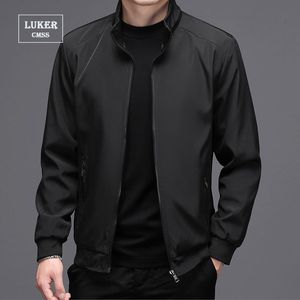 Jaquetas masculinas LUKER CMSS primavera verão masculinas jaquetas de negócios sólidas masculinas jaquetas finas casacos casuais agasalhos masculinos casaco bomber 230807