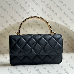 Luxury Flip Chain Bag Designer Crossbody Bag CC10A Mirror Quality Lambskin Handväska utsökta förpackningar 17 cm