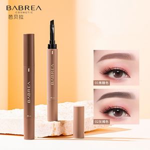 Ögonbrynsförstärkare Babrea Vattentät ögonbrynsfärgning Pomade Cream Pencil med borste naturligt varaktigt inställning Dye Eye Brow Pen Makeup Cosmetic 230807