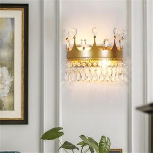 Wall Lamp Post-modern Creative Living Room Art Bedside Bedroom Designer Model Light Crown Princess Lighting Fixture