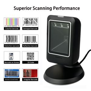 Scanners Barcode scanner 2D allround desktop automatic sensing data matrix reader supermarket usb barcode 1D QR code 230808