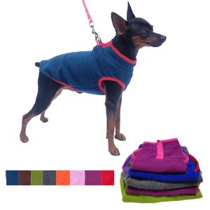 Hundkläder fleece kläder för små hundar våren höst varm valp katter väst shih tzu chihuahua kläder franska bulldogjacka mops rockar 230807