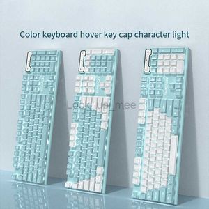 104 Keys Mute Keyboard Mouse Combos Wired Usb Light Computer Games Office Mechanical Keyboard for Desktop Laptop HKD230808