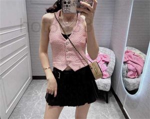 2023 womens designer clothing summer new Women's Tube top vest fashion tweed top T-shirt hollow out sexy top sling Tops polo shirt Mother's Day gift 57CU