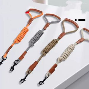 Dog Collars Leash Reflective Leather Nylon Sturdyハンドルペット耐久性のある軽量アクセサリー