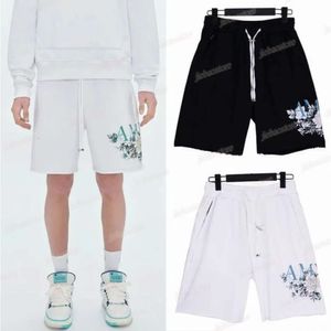 Designer Fashion Casual Clothing A Miri Shorts Crack Letter Printed Shorts Trendy Mens Loose Classic Letter Embroidered Tassel84