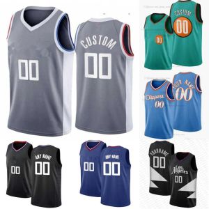 Maglie da basket personalizzate Uomo Donna Gioventù bambini LA''Clippers''Coffey 5 Luke Kennard 8 Marcus Morris Sr. 14 Terance Mann senza maniche sportivo unisex