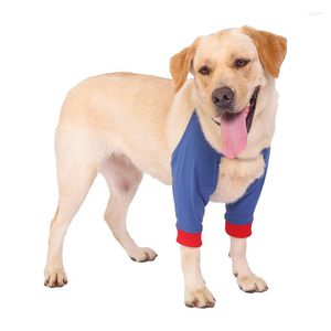 Hundkläder framben knäplatta andningsbara hängslen ärm med antikläder skyddande joint wrap husdjur tillbehör