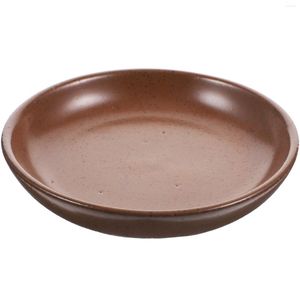 Set di stoviglie Vassoio rotondo El Stoviglie Piatto da esposizione per torta Porta scodelle Ceramica Ceramica Sushi Vassoi di frutta secca Spuntino a piedi