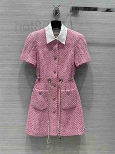 abiti firmati estivi per le donne 2023 abbigliamento donna moda giacca tweed abito sexy vestito da cena abito da sera vestito di tweed regalo per la festa della mamma 2P1E