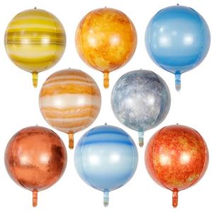 Other Event Party Supplies 8pcs 22inch Solar System Birthday Balloons World Map Ball on Galaxy Planet Globe Earth Space Theme Decor 230808