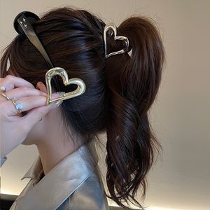 Moda pusta serce kochające metalowe włosy Cute Bow Bunny Sair Pinkin Ponytail Claw Clip Barrettes for Women Girls Hair Akcesoria