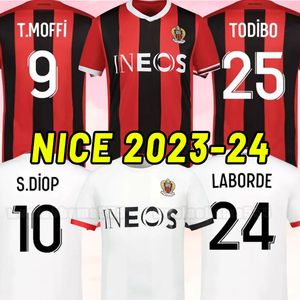 23/24 OGC Ładne koszulki piłkarskie Atal Delort Melou Gouiri Dolberg Todibo Kluivert Dolberg Dante Kamara 2023 2024 MAILLOT de Foot Lemina Stengs Boudaoui Football Shirt