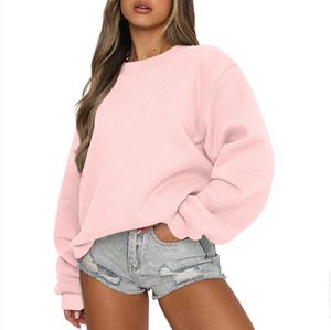Women's Cute Long Sleeve Lightweight Sweatshirts Round Neck Plus Size Pullover Oversized Graphic Tops Loose Blouses