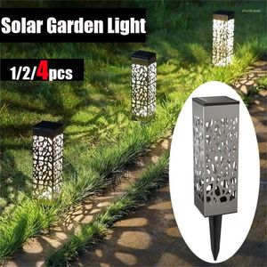1/2/4 PCS Luci da giardino a luce solare per esterni Decorazione da cortile per esterni Lampada da cortile a LED impermeabile