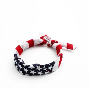 Bandanas vitt hår band pannband USA flagga patriotisk atletisk wicking kerchief kläder klädbandana för
