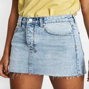 Ksub Original Goods Women's Pure Cotton Summer Washed Blue Half Body Wrap Buttocks A-line Denim Short Skirt