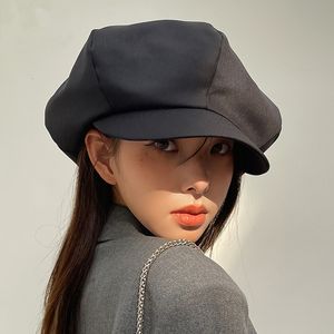 Beralar Moda Bulut Bere Büyük Baş Çevre Kadınlar Ekleme Sekizgen Niş Ressam Şapkaları İngiliz Tarzı Katı Küçük Yüz Kapağı 230808