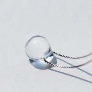 Pendants Genuine 925 Sterling Silver Mermaid Tears Pendant Necklace For Women Luxury Crystal Jewelry