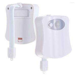 Luminária de parede Assento de vaso sanitário Luz de LED Humana Automática Sensível a Movimento Ativado à Noite Acessórios de Banheiro