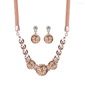 Necklace Earrings Set 1 Bride Wedding Women Jewelry Luxury Ethnic Beads Pendant