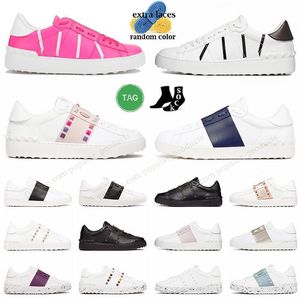 2023 Freizeitschuh, Valentinsschuhe, Valentinssneaker, Schwarz, Weiß, Marineblau, Rosa, Blau, Gold, Nude, Rot, Grün, Loafer, Leder, Herren und Damen, berühmte Spikes, Nieten, Trainer