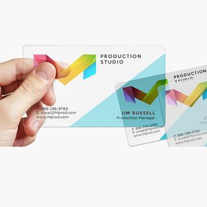 Business Card Files 200500sheets Custom Printing Transparent PVC Plastic Cards Waterproof Calling Visiting for One Design 230808