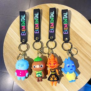 Элементальный сумасшедший элемент City City Keychain Doll School Bag Suck Send