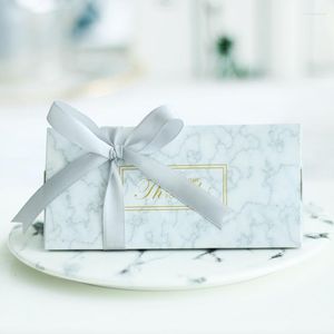 Confezioni regalo Scatole di cioccolatini per matrimonio in marmo Scatole di caramelle di carta con nastro Decorazioni per pacchetti dolci Forniture per feste per baby shower