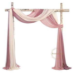 Outros artigos para festas de eventos 10 metros arco de casamento drapeado tecido transparente chiffon tule cortina drapeado pano de fundo artigos para festas cortinas para casa decoração de cerimônia 230808