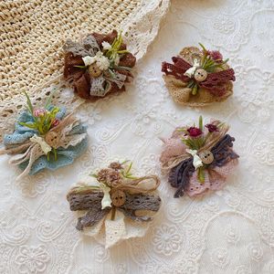 Scarves Johnature Summer 2023 Women Jewelry Brooch Japanese Decoration Floral Embroidery Cotton Mori Casual Accessory