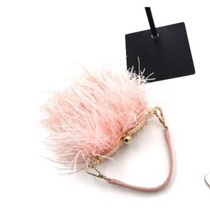 HBP REAL Natural Ostrich Feather Evening Bags 연회 핸드백