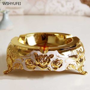 European Metal Ashtray Ornaments high-end Give Gifts Gold Silver vardagsrum TEABEL HOTEL ASHTRAYS DESKTOP Ornament HKD230808