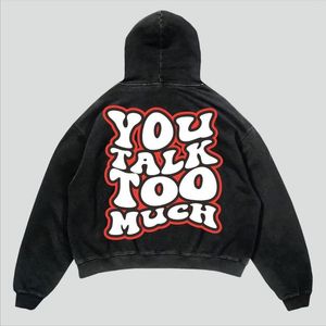 Erkek Hoodies 2023 Ins Baskı Üç Boyutlu Hoodie Hip-Hop Amerikan Mektubu Kişilik Erkekler ve Erkekler Rüzgar Çift Gevşek Kapüşonlu Sweater