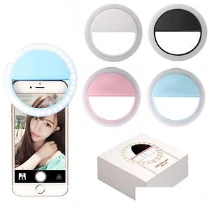 Handy-Fotozubehör LED-Blitz Beauty Fill Selfie-Lampe Außenringlicht wiederaufladbar für alle mobilen Drop-Lieferung Phon Dhuly