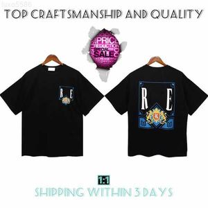 Top Craftsmanship Rhude Mens t Shirts Summer Fashion Designer Tshirts Street Casual Sleeve Short Beach Style Rhude Tees Cotton Printing Rhude Shirt 1-1g3b6