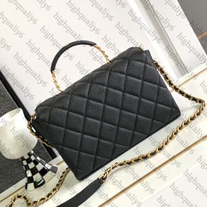 CC10A Mirror Quality Genuine Leather Chain Crossbody Bag Designer Handbag Luxury Flip Bag Exquisite Packaging 22CM