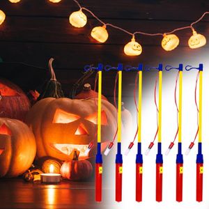 Ljus 6x LED Lantern Stick Energy Spara med krokstänger polhållare för Halloween Parades Childrens Party Carnivals 230808