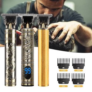 Barbeadores Elétricos Barbeiro Masculino Retro T9 Aparador de Pelos Profissional Kemei Heyar Máquina de Corte Sem Fio Aparador de Barba Homem Barbear 230808