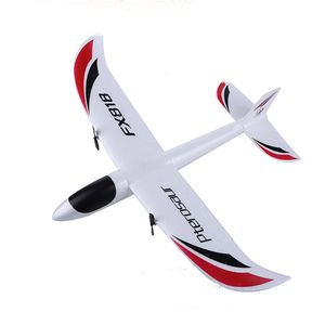 LED Flying Toys RC Plane Toy FX818 24G EPP Remote Control Airplane Glider With Light Kids Gift Outdoor Fixed Wing Aircraft 230807