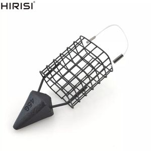 フィッシュファインダーHirisi 10PCS 20G 30G 45 60Gコイ釣りフィーダーケージ鉄ヘッドポータブルバスケット粗いタックル230807