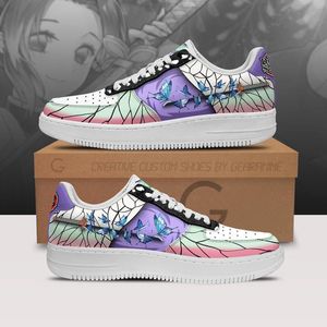 Fashion Men Women Anime Dress Shoes Shinobu Air Nichirin Sword Sneakers Italy Popular Manga Leather Low Top Design Custom Animes Tennis Athletic Shoes MN0906 EU 36-48