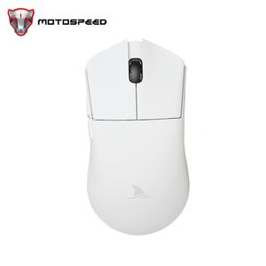 マウスMotospeed Darmoshark M3 Wireless Bluetooth Gaming Mouse 26000DPI PAM3395光学コンピューターオフィスラップトップ用マクロドライブPC 230808